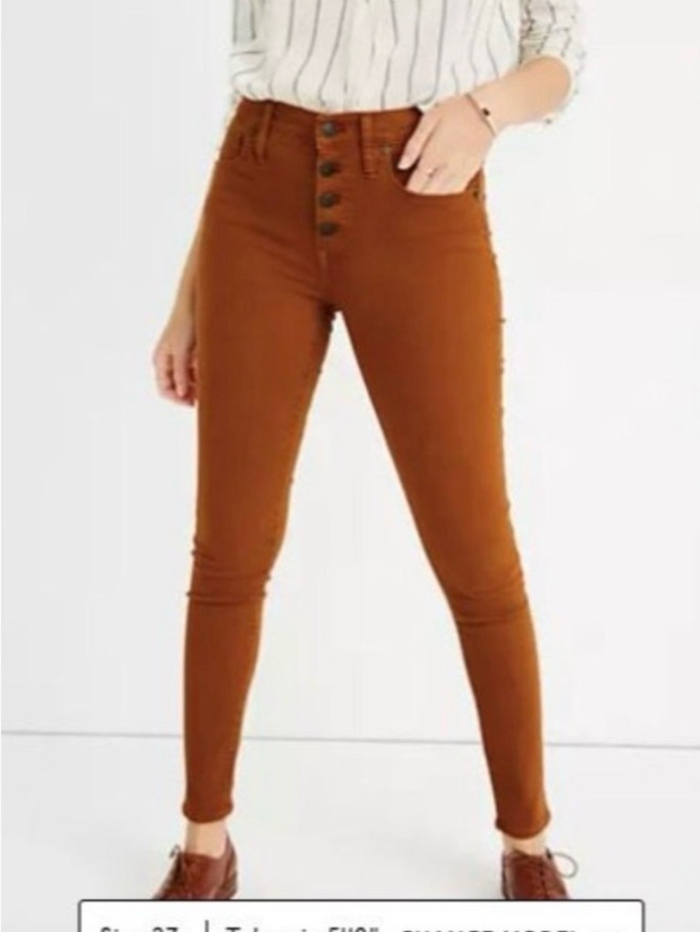 Madewell 9" Mid-Rise Skinny Jeans: Garment-Dyed Button-Front Edition